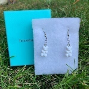 3/$25 Handmade White Gummy Bear Earrings